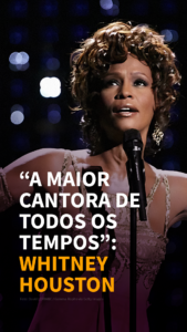 Whitney Houston, mulher negra, microfone, cantar