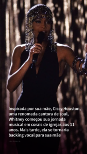 Whitney Houston, mulher negra, microfone, cantar