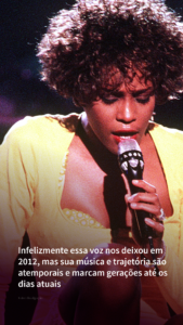 Whitney Houston, mulher negra, microfone, cantar