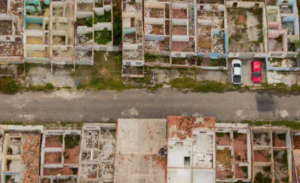 bairro abandonado visto de cima