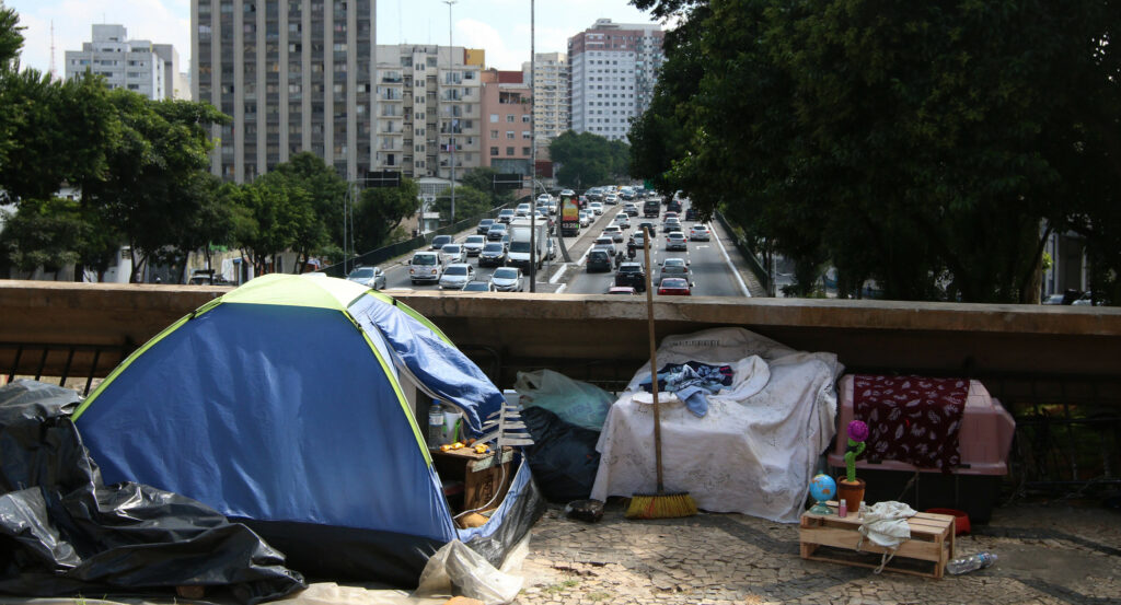 barraca no centro de SP